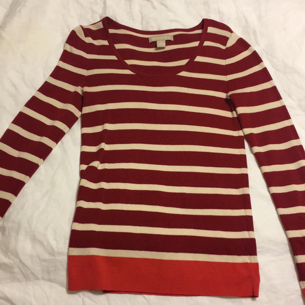 Banana Republic Red Striped Sweater